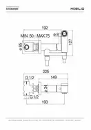 Nobili Sanitary Fittings Гігієнічний душ, чорний мат (AV00600BM)