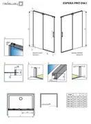 Radaway Espera Pro 735R Дверь душевая, хром/прозрачная (10090140-01-01R)