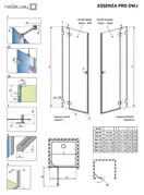 Душові двері Essenza Pro Gold DWJ 110 праві, RADAWAY (10099110-09-01R)
