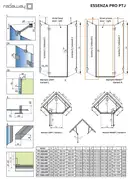Комплект бокових стінок Essenza Pro PTJ 100 Z x 80 S, RADAWAY (10100800-01-01)