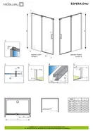 Душевая дверь Radaway Espera DWJ 100 L Mirror 100х200 см (профиль - хром; стекло - прозрачное) (380110-01L)