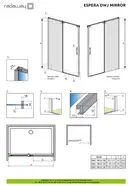 Душові двері Esperа DWJ Mirror 100 L RADAWAY (380110-71L)