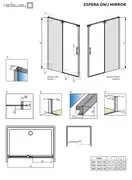 Душова стінка Espera DWJ Mirror 550 права, RADAWAY (380212-71R)