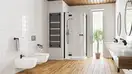 Душова кабіна напівкругла (половина) Essenza New Black PDD 80 права, RADAWAY (385002-54-01R)