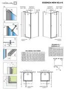 Душові двері Essenza New KDJ+S 100 праві, RADAWAY (385022-01-01R)