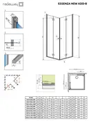 Душова кабіна (половина) Essenza New KDD-B 100 без порогу права, RADAWAY (385072-01-01RB)