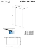 Душова стінка Modo New Black I 130 Frame (388134-54-58) RADAWAY