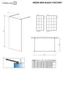 Душова стінка Modo New Black I 160 Factory RADAWAY (388164-54-57)