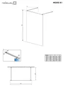 Душова стінка Modo X Black I 140 RADAWAY (388344-54-01)