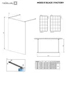 Душова стінка Modo X Black I 160 Factory RADAWAY (388364-54-57)