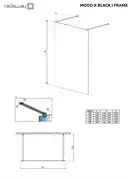 Душова стінка Modo X Black I 160 Frame RADAWAY (388364-54-58)