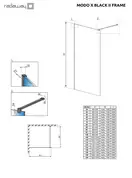 Душова стінка Modo X Black II 85 Frame RADAWAY (389285-54-56)