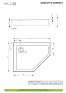 Душовий піддон Doros PT E Compact 100x90 см правий, RADAWAY (SDRPTP1090-05R)