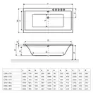 Radaway Aridea Ванна прямоугольная 190x90, белая (WA1-24-190x090US)