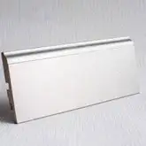 Плінтус з МДФ, 82x15x2400 форма P4 Срібний Сатин, Lucciano, Італія (500AMC82SSKP4)
