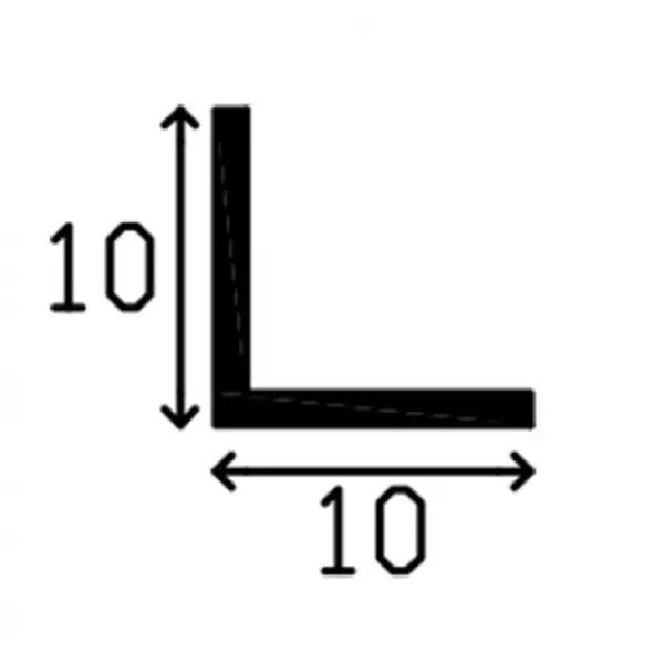 Профіль кутовий, захисний і декоративний 10x10 мм, Lucciano (PFA10103000A)