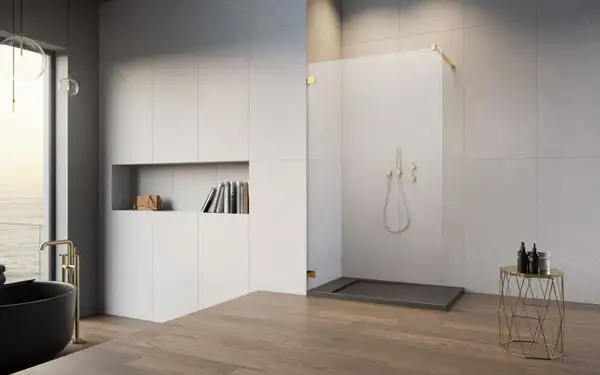 Душова стінка Essenza Pro 8 Gold Walk-in 145, RADAWAY (1012145-09-01) Душова стінка Essenza Pro 8 Gold Walk-in 145, RADAWAY (1012145-09-01)
