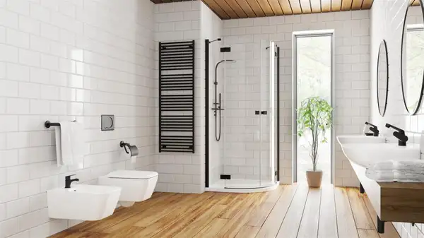 Душова кабіна напівкругла (половина) Essenza New Black PDD 80 права, RADAWAY (385002-54-01R)