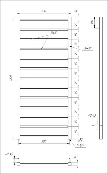 Genesis Aqua Полотенцесушитель Flat (1202) Genesis Aqua Полотенцесушитель Flat (1202)