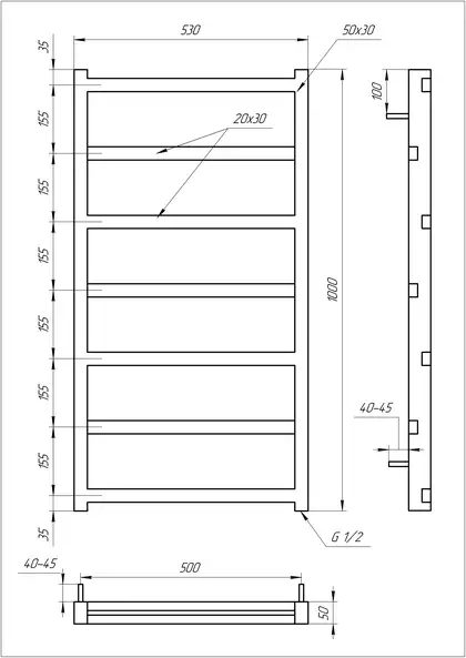 Genesis Aqua Полотенцесушитель Level (1706) Genesis Aqua Полотенцесушитель Level (1706)