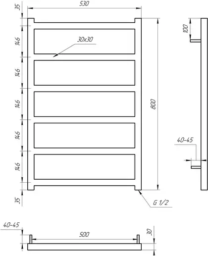 Genesis Aqua Полотенцесушитель Bud (30006) Genesis Aqua Полотенцесушитель Bud (30006)