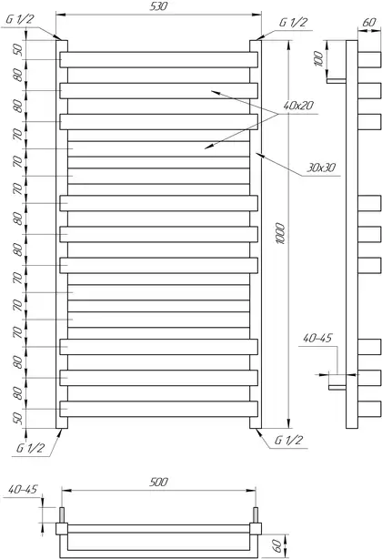 Genesis Aqua Полотенцесушитель Santa (51005) Genesis Aqua Полотенцесушитель Santa (51005)