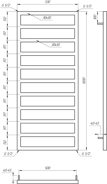 Genesis Aqua Полотенцесушитель Jazi (54003)