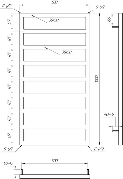 Genesis Aqua Полотенцесушитель Jazi (54004) Genesis Aqua Полотенцесушитель Jazi (54004)