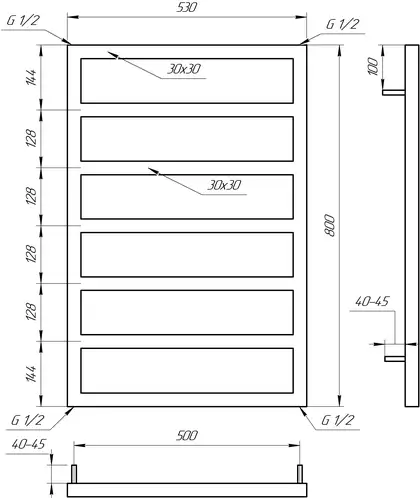 Genesis Aqua Полотенцесушитель Jazi (54005) Genesis Aqua Полотенцесушитель Jazi (54005)