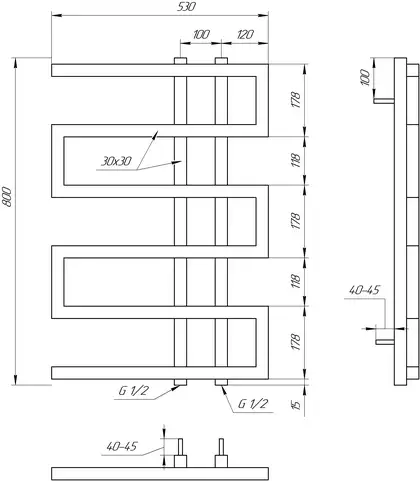 Genesis Aqua Полотенцесушитель Dual (56002)
