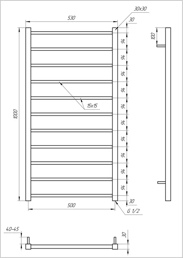 Genesis Aqua Полотенцесушитель Flat (1203) Genesis Aqua Полотенцесушитель Flat (1203)