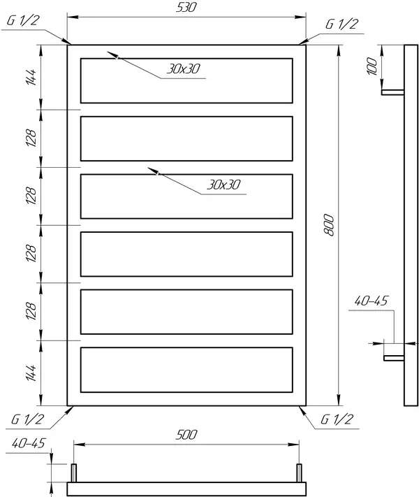 Genesis Aqua Полотенцесушитель Jazi (54006) Genesis Aqua Полотенцесушитель Jazi (54006)