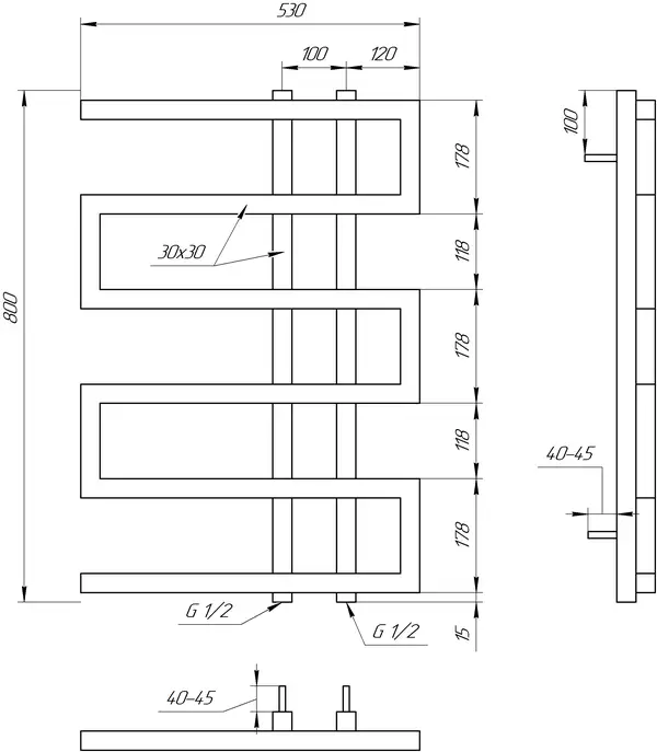 Genesis Aqua Полотенцесушитель Dual (56004)