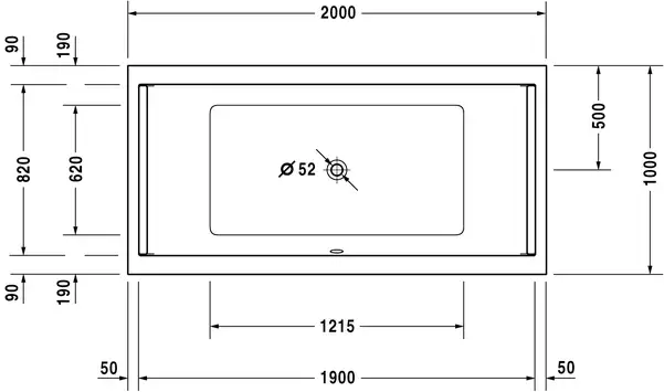 Duravit STARCK ванна 200*100см (700341000000000)