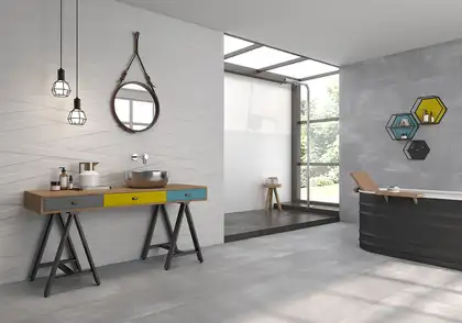 Настенная плитка Geotiles Obi Gris Natural Rectified 40 х 120 см 374054 Настенная плитка Geotiles Obi Gris Natural Rectified 40 х 120 см 374054