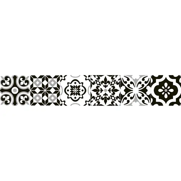 Декор настенный, керамогранит Almera Ceramica Artic Black 15 х 90 см 476446