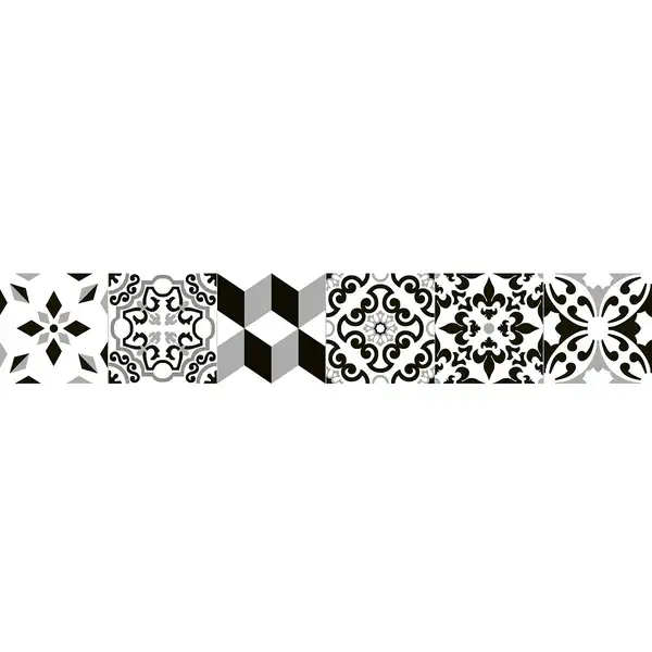 Декор настенный, керамогранит Almera Ceramica Artic Black 15 х 90 см 476446