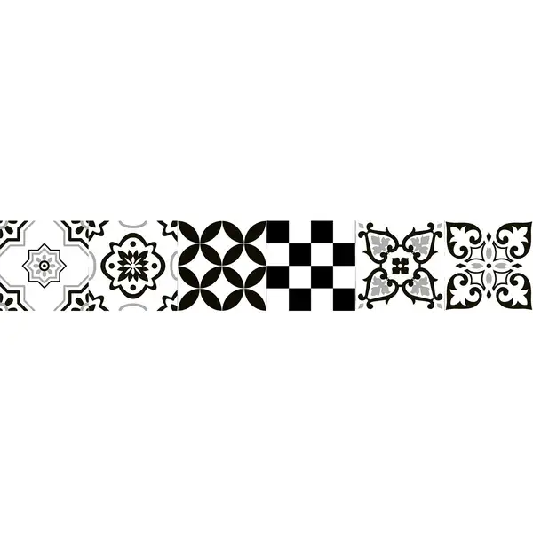 Декор настенный, керамогранит Almera Ceramica Artic Black 15 х 90 см 476446
