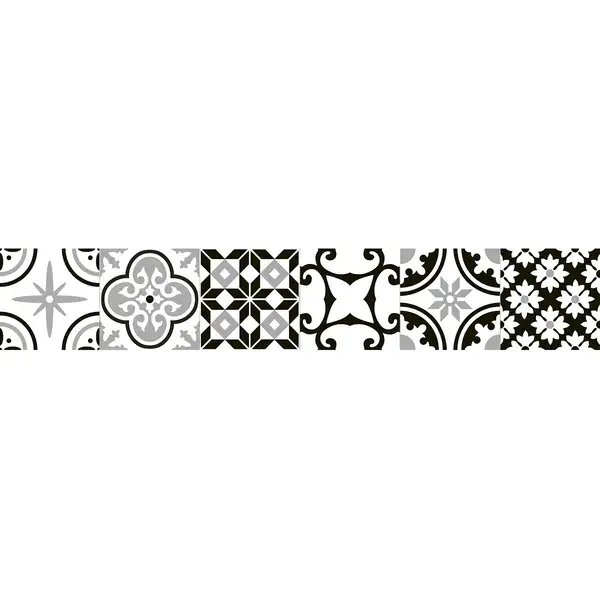 Декор настенный, керамогранит Almera Ceramica Artic Black 15 х 90 см 476446