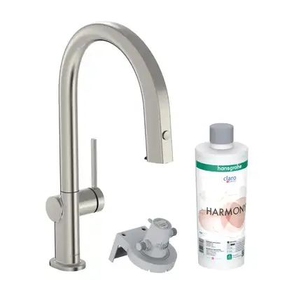 Смеситель для кухни Hansgrohe Aqittura M91 FilterSystem 210, 1jet, sBox (цвет - сталь) 76800800 Смеситель для кухни Hansgrohe Aqittura M91 FilterSystem 210, 1jet, sBox (цвет - сталь) 76800800