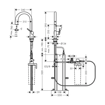 Hansgrohe Aqittura M91 Змішувач для кухні, хром (76826000) Hansgrohe Aqittura M91 Змішувач для кухні, хром (76826000)