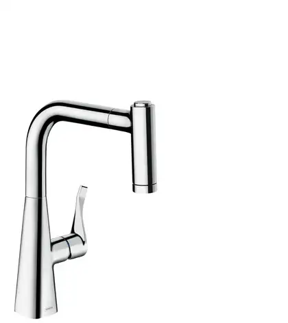 HANSGROHE Смесителья для кухни, однорычажный, 220, с вытяжным душем METRIS M71 (73800000) фото 1 Aquada.com.ua HANSGROHE Смесителья для кухни, однорычажный, 220, с вытяжным душем METRIS M71 (73800000) фото 1 Aquada.com.ua