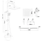 Душевой гарнитур Yoka FLOVA 20 BLACK черный (BP.FLOVA 20 BLK)