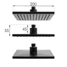 Душевой гарнитур Yoka FLOVA 20 BLACK черный с термостатом (BP.FLOVA THERM 20 BLK)