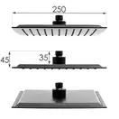 Душовий гарнітур Yoka OSLO 25 BLACK черный з полицею та краном (BP.OSLO 25 BLK)