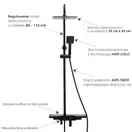 Душовий гарнітур Yoka OSLO 25 BLACK черный з полицею та краном (BP.OSLO 25 BLK)