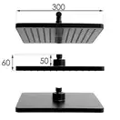 Душевой гарнитур Yoka OSLO 30 BLACK черный с полкой и краном (BP.OSLO 30 BLK)