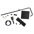 Душевой гарнитур Yoka OSLO 30 BLACK черный с полкой и краном (BP.OSLO 30 BLK)