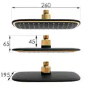 Душовий гарнітур Yoka ROXY GOLD BLACK MATT золотий з виливом (BP.ROXY)