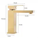 Смеситель для раковины (умывальника) Yoka GAPPO 24 GOLD золотой низкий (BU.GAPPO 24 GLD)